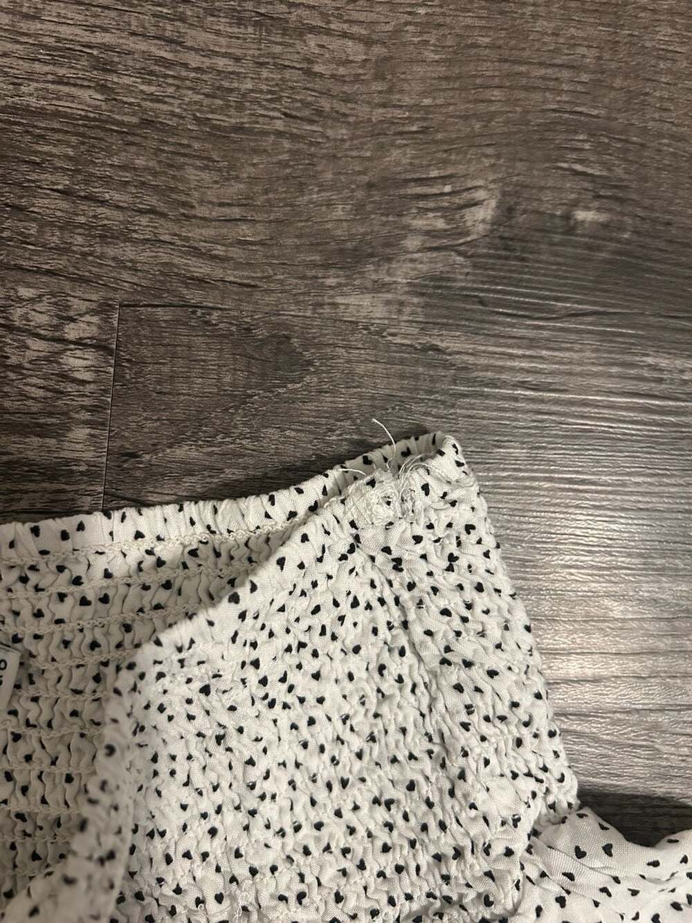 Princess Polly Heart Print Smocked Tiered Mini Skirt US 6 - Picture 3 of 4